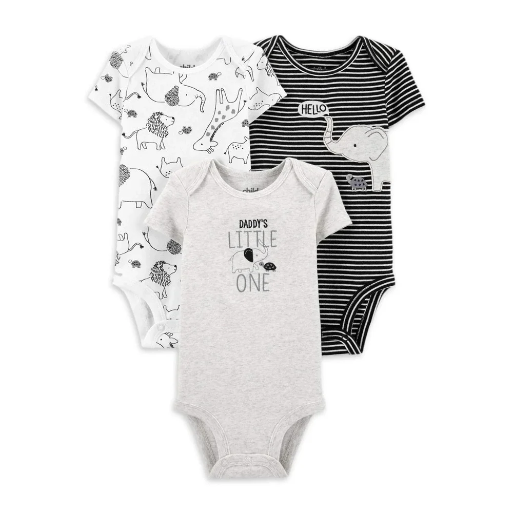 2X Carter s Child of Mine Baby Boy Bodysuits 3 Pack Preemie-6-9M NWT